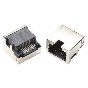차폐 네트워크 이더넷 암 소켓 라이트 8P8C 10P8C SMD SMT 수평 수직 8 핀 잭 커넥터 RJ45 RJ49 10 개