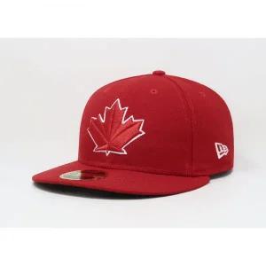 [관부가세포함] New Era 59Fifty 남성 남아 모자 토론토 블루제이스 레드 2021 로우 프로파일
