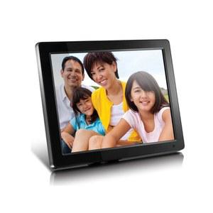 4GB 내장 메모리 및 리모컨(800 x 600 해상도)을 갖춘 12인치 고해상도 디지털 액자, 사진 /음악 /동영상 지원, 벽면 장착형, 블랙