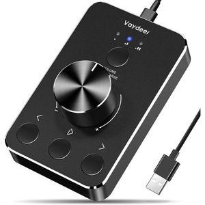 VAYDEER 볼륨 컨트롤 노브 원 클릭 음소거 3가지 볼륨 조절 모드 USB 멀티미디어 컨트롤러