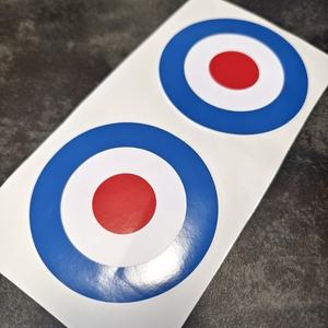 RAF 라운드 모드 스티커 Who Lambretta Vespa 스쿠터 자전거 비닐 다이 컷 데칼 직경 100mm