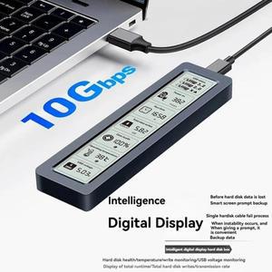 [보호보관용]M.2 NVMe SATA SSD 인클로저 비주얼 스마트 케이스 PC PCIE NGFF 디스크 박스용 USB 3.2 Gen 2