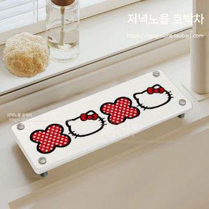 키티 물흡수 패드 비누 욕실 규조토 비누받침 주방 거치대 홀더 비누곽 트레이 세면대 화장실