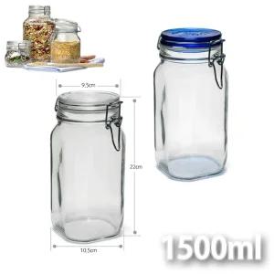 이탈리아 보르미올리 밀폐유리병 1500ml 고리압축형/보틀/키로/글라스/보관/작은/수제/과실/다용도/담금