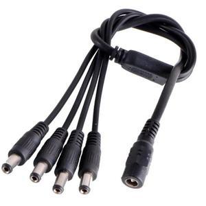 CCTV 보안 카메라 전원 분배기 케이블 전기 액세서리 케이블 2.1mm 1-4 포트 12V DC 단자 5 개