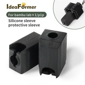 Bambu X1 Hotend Extruder 가열 블록 용 실리콘 양말 p1s 검정색 커버 고온 케이스
