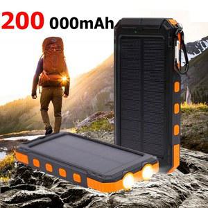 새로운 200000 mAh 초대형 용량 보조베터리 용 태양열 낚시 야외 백업 전원 휴대용