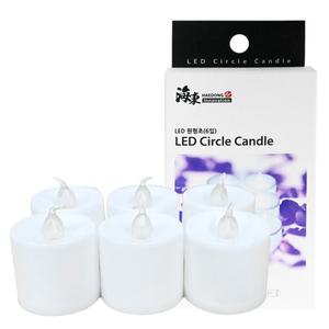 LED 원형초 6입/LED초/LED양초/티라이트/집회/LED/무드등/촛불//캔들/조명/크리스마스초/LED캔들/미니/양초