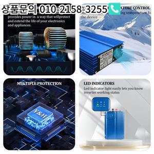 YH 500W 그리드 태양광 마이크로 인버터 DC16V-28V MPPT 순수 사인파 AC230V 전지 패널 조정 한 배터리