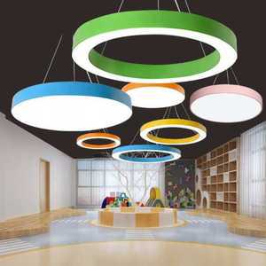 키즈카페조명 대형 소아과 유치원 LED 샹들리에 램프 조명(30cm/24W/백색광)-색상메모