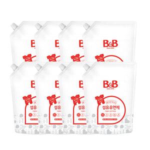 비앤비 섬유유연제 베르가못향 리필, 1500ml, 8개
