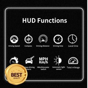 100% 호환 정통 C3012 HUD 속도계 주행 거리계 나침반 헤드 업 디스플레이 GPS 디지털 큰 글꼴 모든 자동차