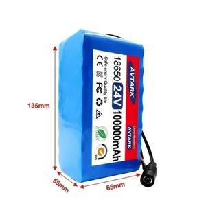 24V 100Ah 7S3P 18650 리튬 배터리 고용량 100000mAh 충전식 팩(전자 제품용 2A 충전기 포함)