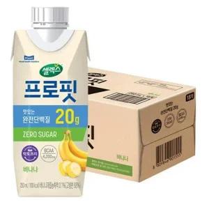 프로핏 완전단백질 바나나맛 드링크 1박스 [250ml x 18팩] 셀렉스 비타민 미네랄 고단백 팬트리 멸균팩