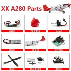 WLTOYS XK A280 바디 수신기 예비 부품 비행기 프로펠러 액세서리 ESC RC 항공기 서보 P51 모터
