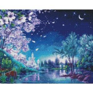 하모니아트 보석십자수 40x50 저녁 봄바람/액자형보석십자수/비즈십자수액자형/비즈십자수/저녁풍경십자수