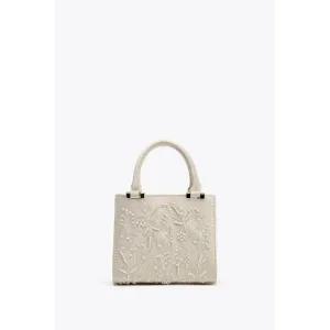 ZARA 셀럽픽 진주 새틴 효과 백 - 크림 6867410719 79132