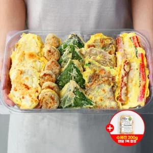 [명절준비] 수제모둠전 5종 700g+200g추가 (육전,꼬지,동태,깻잎,동그랑땡)