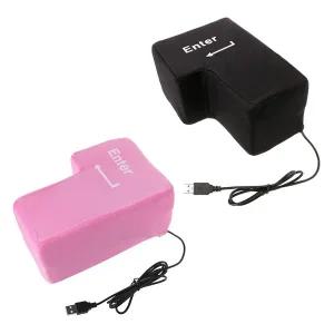 스트레스 방지 컴퓨터 거대한 Enter 키 큰 거대한 USB 키보드 환기 버튼 베개