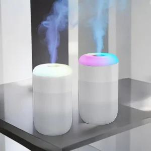 베르 레인보우 가습기 250ml 저소음 LED 무드등LED 휴대용 가열식 대용량 초음파 사무실 미니 무선 무드등