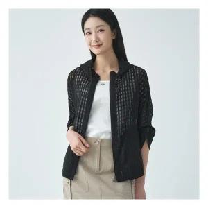 지센 2컬러 시쓰루 반후드 집업 코트 LCCAO427 445176