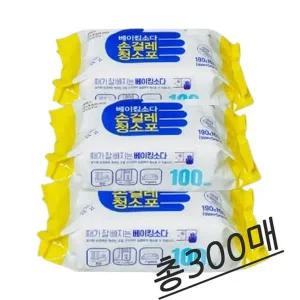 [무중력의자]베이킹소다티슈300 걸레 세정 과탄산소다 기름때제거