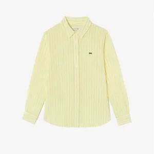 매장정품 라코스테 LACOSTE 여성 25SS 썸머 코튼 스트라이프 셔츠 CF771E-55G-107 644048