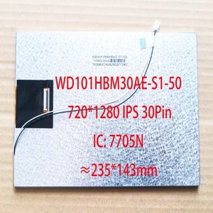 라디오 Topway FYT용 LCD WD101HBM30AE-S1-50 IC-7705N 10 인치 IPS 스크린 30 핀 235x143mm 720x1280