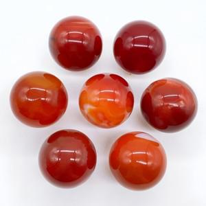 천연 붉은 칼세도니 구 크리스탈 마노 스톤 석영 공 레이키 힐링 원석 홈 데코 기념품 수집 30mm