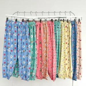 동물 패턴 파자마 여름 귀여운 잠옷 바지 (45S7S)