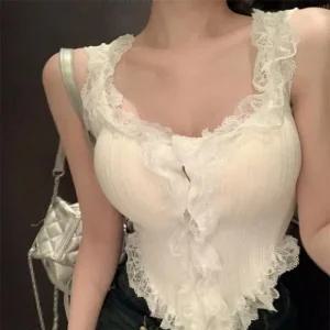 글렘룩레이어드 레이스나시 3컬러]프릴레이스 (45fBs)