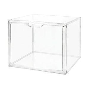 Seaniss 투명 아크릴 디스플레이 케이스, 자석 뚜껑 방진 플라스틱 책 보관함, 상자, 지갑 보관 정리함, 액션 피규어 전시 운동화 신발 상자(1팩)