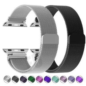 Apple Watch 밴드 용 밀라노 루프 스트랩 49mm 40 금속 스테인레스 스틸 팔찌 Iwatch 시리즈 10 Ultra2