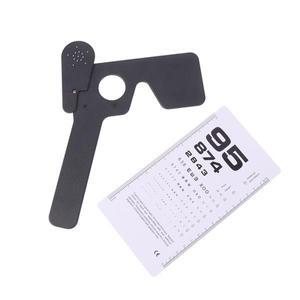 블랙 로그네트 멀티 핸드 폐색기 검안 도구 눈 테스터기 차트 포함 시력 검사 아이 케어 1PC