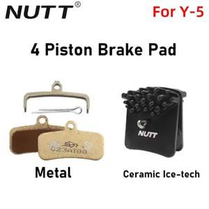 NUTT 4피스톤 자전거 금속 디스크 브레이크 패드 ICE-TECH 세라믹 유압 (Nutt Y5 전기 스쿠터 캘리퍼용)