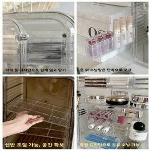 수납장 우아한 방 화장품 보관함 스킨 케어 제품을위한 데스크탑 주최자 향수 립스틱 디스플 캐비닛 화장대