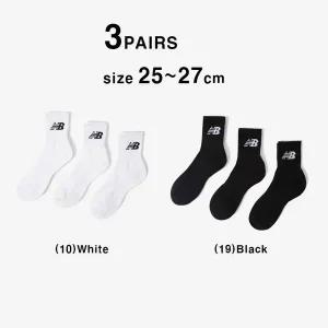 [뉴발란스]NBGEEAP108 남성 올파일 자카드 중목 남자 스포츠 양말 3PACK (화이트 / 블랙)