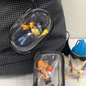 투명 PVC 솜인형 파우치 원형 블랙 솜인형파우치 가챠파우치 투명가챠파우치 인형파우치 투명파우치