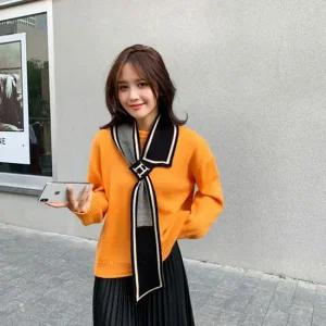 럭셔리 봄 커플 숏 여자 미니 목도리 데일리 예쁜 짧 여성머플러 여성목도리 가을머플러
