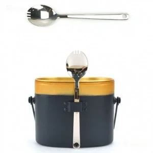 스텐 27종 반합 포크수저 군대수저 군대포크 군인수저 포크 겸용 수저 길이 20cm 8호_22925864