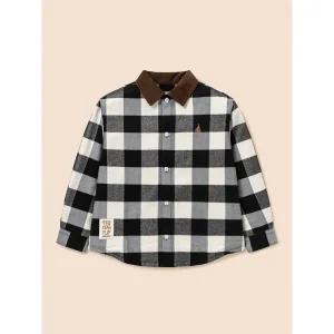 [BEANPOLE KIDS] 럼버잭 아우터형 체크 셔츠  블랙 (BI5964U045)