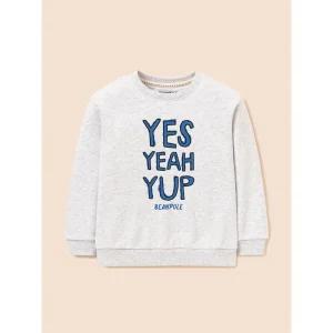 [BEANPOLE KIDS] 그래픽 스웨트 셔츠  라이트 그레이 (BI5941U082)