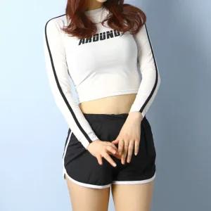 어라운드 크롭 래쉬가드 수영복 )