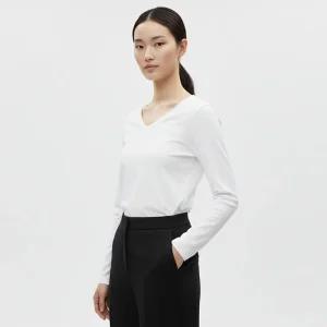 [샵앤][샵앤] 국산 여성 V넥 랍바워싱 간절기 면 티셔츠 DAI-WSH-20810-화이트