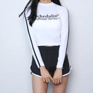 스케줄 크롭 래쉬가드 )