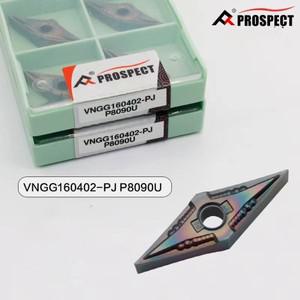 10pcs VNGG160402/04-PJ P8090 고경도 인서트, HRC40-65의 경화 강철 절단, 나노 질화물 PVD 코팅, 최고의