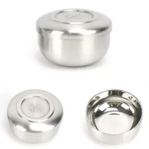 밥그릇 뚜껑포함 이중구조 스텐 무광 10.4cm (45BUl)