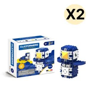 맥포머스 십자블록 퍼즐 튜브형 크래프트 블루 X 2p