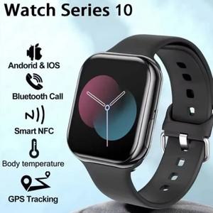 NEW Watch 10 스마트워치 남성 체온 BT 통화 NFC 상시표시 GPS 스포츠 시계 여성 애플 호환 안드로이드용