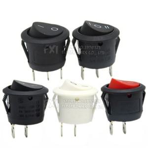 5PCS 푸시 버튼 스위치 20MM SPST 2Pin 3pin 3A 250V KCD1-105 KDC1 Fdkjgecf 스냅인 On Off 라운드 로커